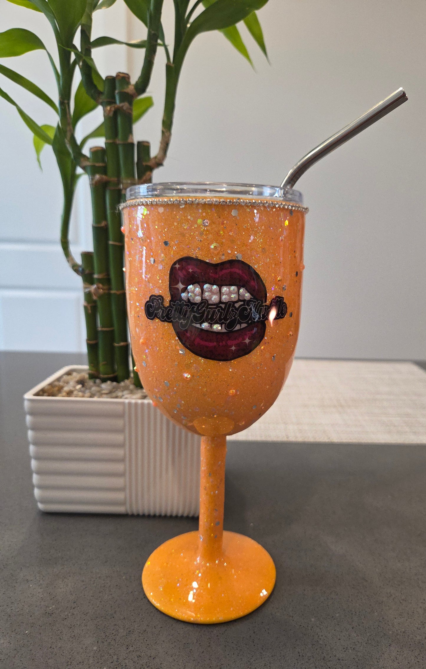 SO PEACHY INSULATED WINE TUMBLER(STAINLESS STEEL)