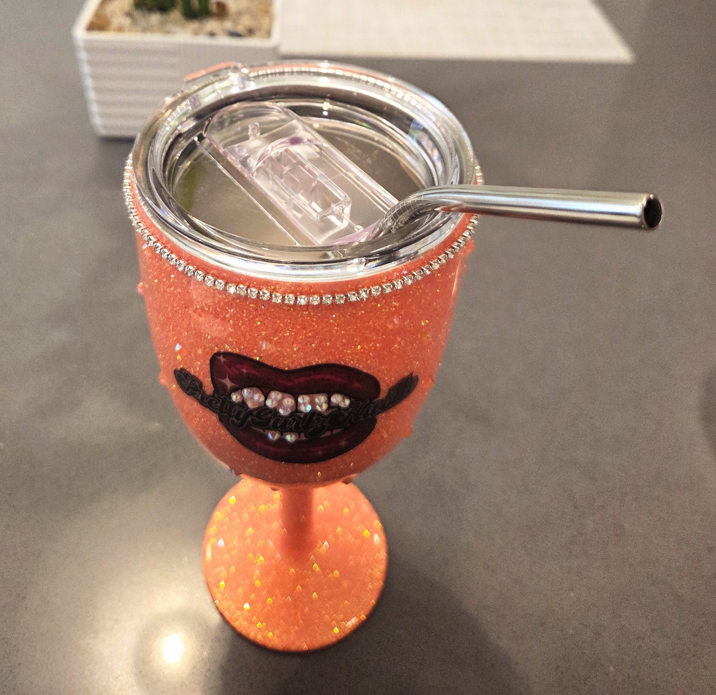 SO PEACHY INSULATED WINE TUMBLER(STAINLESS STEEL)