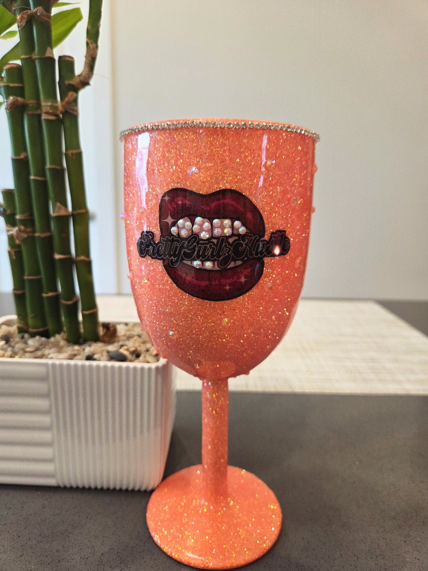 SO PEACHY INSULATED WINE TUMBLER(STAINLESS STEEL)