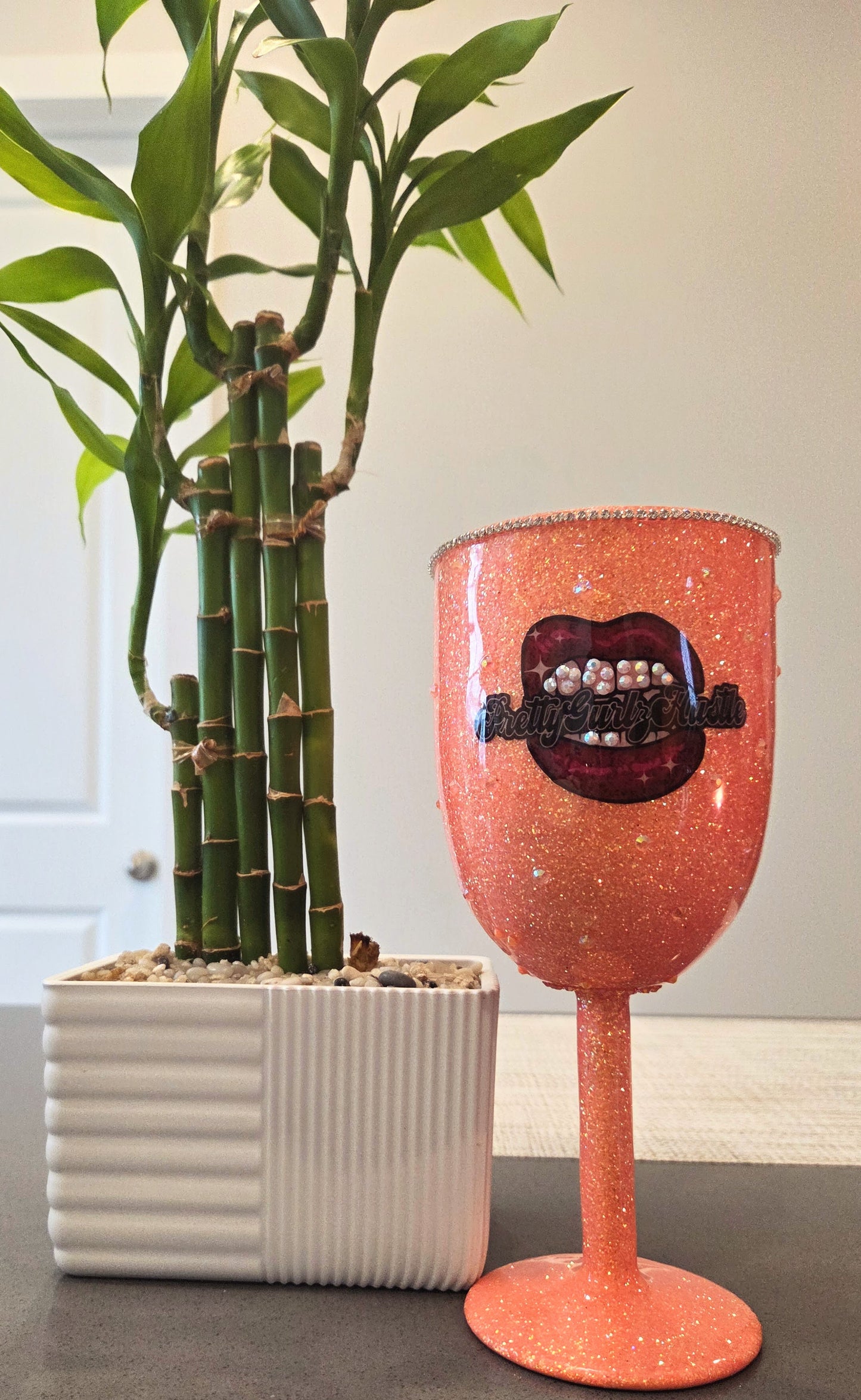 SO PEACHY INSULATED WINE TUMBLER(STAINLESS STEEL)