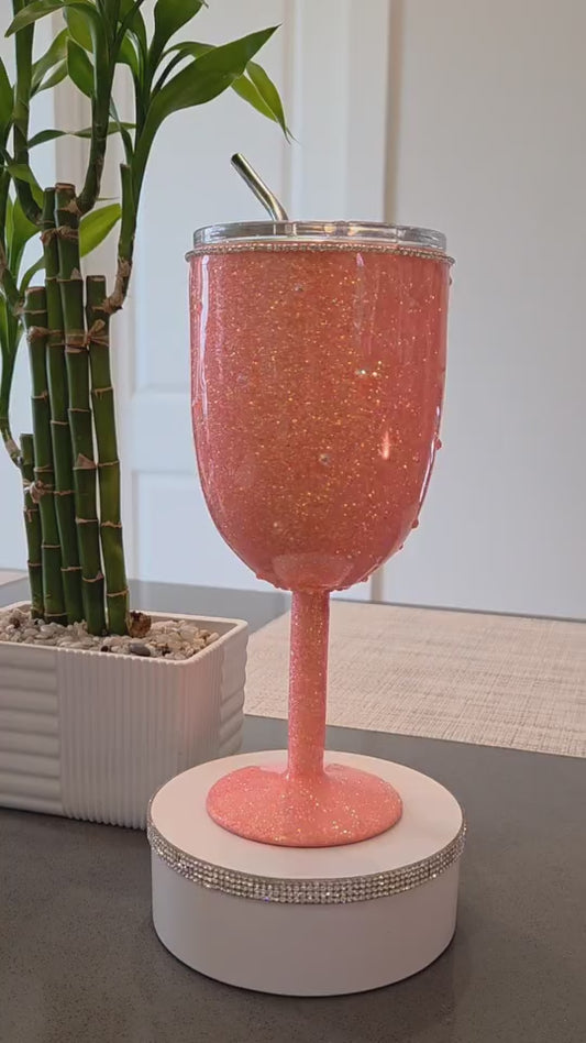 SO PEACHY INSULATED WINE TUMBLER(STAINLESS STEEL)